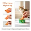 Cat Shape Can Opener for Pets Manual Ring Pull Opener Portable Design for Home Kitchen Pet Food Cans