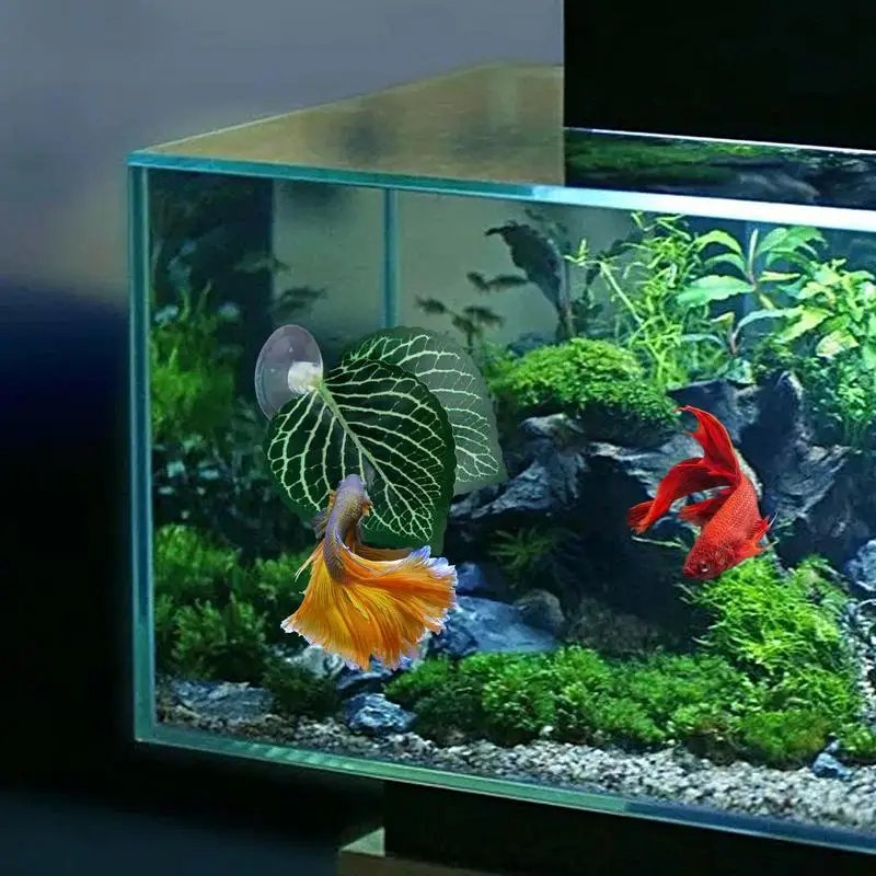 Aquarium Leaf Hammock Artificial Fish Tank Rest Spawning