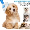 Self-Cleaning Pet Grooming Slicker Brush, One-Click Button Comb for Dogs & Cats - Removes Loose Fur, Mats, Tangles, Reduces Shedding, Gentle Massage for Long & Short Hair with Ergonomic Non-Slip Handle for Small & Large Pets