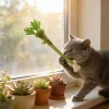 Interactive Cat Chew Toys with Catnip Molar Sticks, Squeaky Bite Design, Functional Pet Supplies for Dental Care and Self-amusement