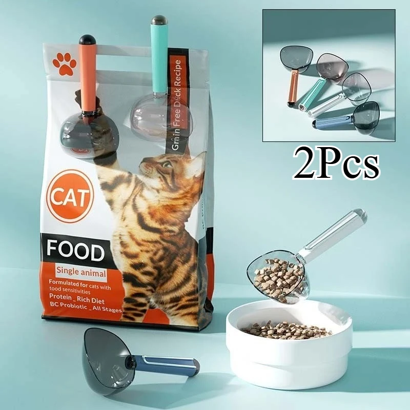 2Pcs Durable ABS Plastic Pet Food Can Spoon