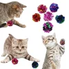1/5/10/20PCS Cat Colorful Crinkle Balls 5.5cm Cat Dog Interactive Toys Cat Sound Tin Ringing Paper Pet Supplies Random Color