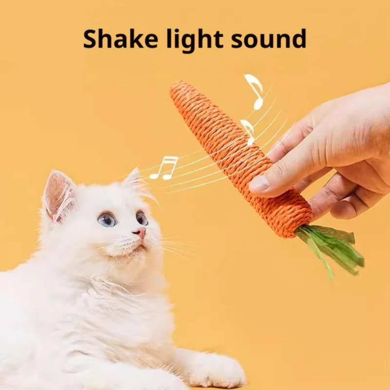 Cat Toy Carrot Sound Pet Products Bite Resistant Paper